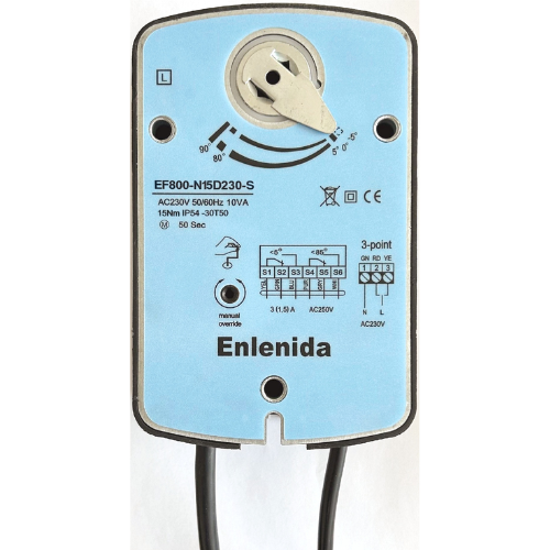 EF800 Series 15 Nm Non-Spring Return Fire and Smoke Damper Actuators EF800 Series 15 Nm Non-Spring Return Fire and Smoke Damper Actuators